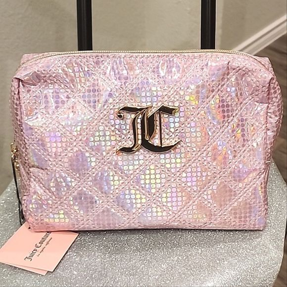 Juicy Couture JC Logo Vinyl Cosmetic Pouch - Picture 3 of 9